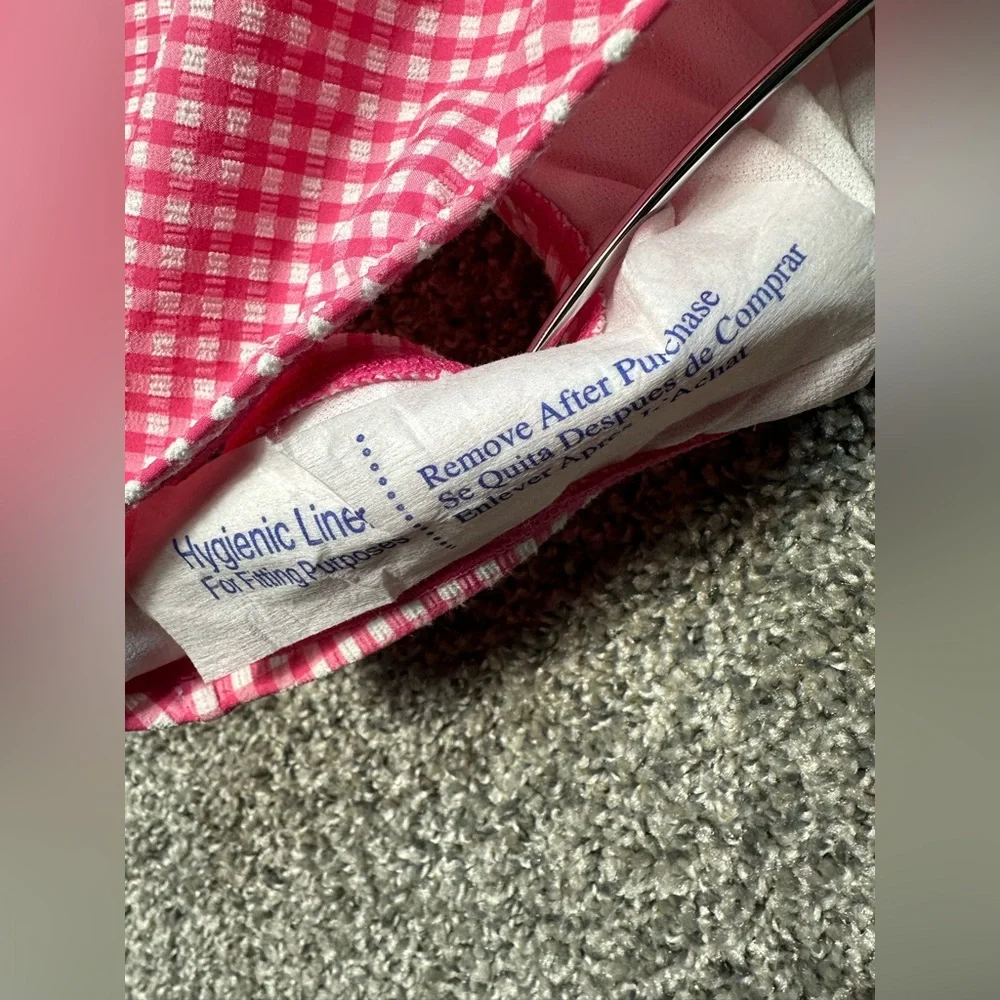 NWT Draper James Gingham Seersucker Draped Halter One-Piece Swimsuit Size XL - Picture 5 of 5